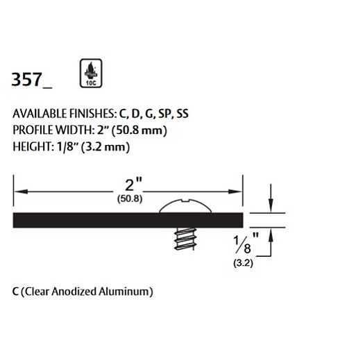 Pemko Aluminum Overlapping Astragal Thresholds & Weatherstripping