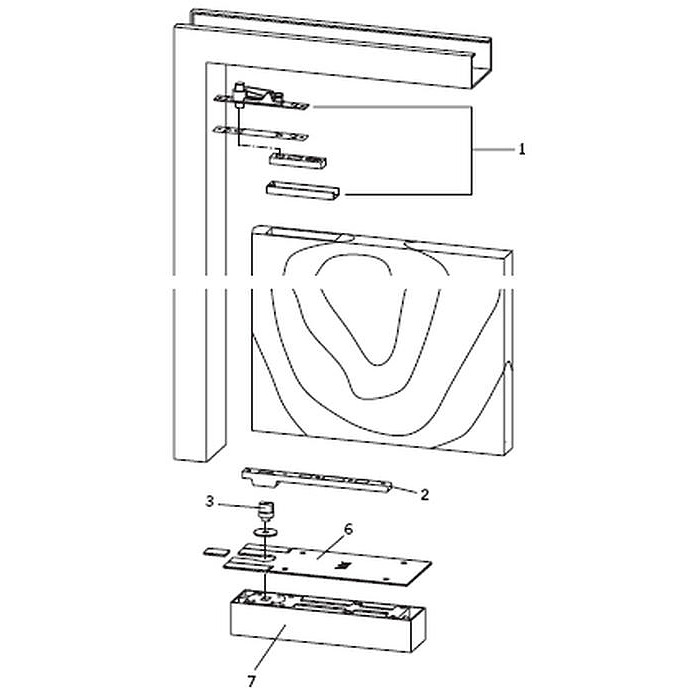dormakaba Center Hung, Single Acting-Wood or Steel Door and Frame Floor Closers