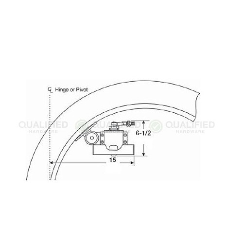 Yale Special Order Adjustable Bracket for Arched or Circular Top Door Special Orders