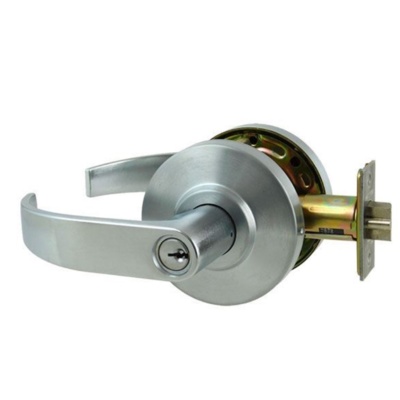 Dexter Cylindrical Lock, Storeroom, Grade 2, 2-3/4 Backset, ANSI Strike, Angled Lever, Standard Core Commercial Door Locks