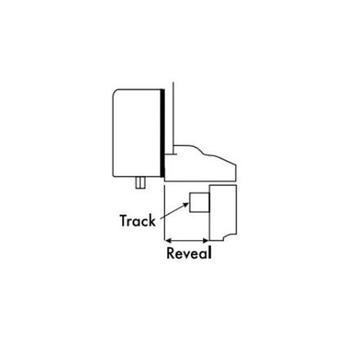 Norton Special Order Slide Track Back Plate in Aluminum Finish for 7500ST Slide Track Closer Special Orders