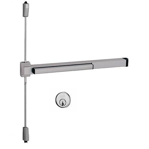 Von Duprin Surface Mounted Vertical Rod Exit Device with Night Latch Cylinder Exit Devices / Panic Bars