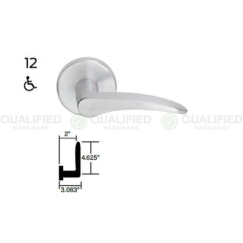 Schlage Special Order 12 Style Lever and A Style Rose Trim Set for L9000 Mortise Lock Special Orders