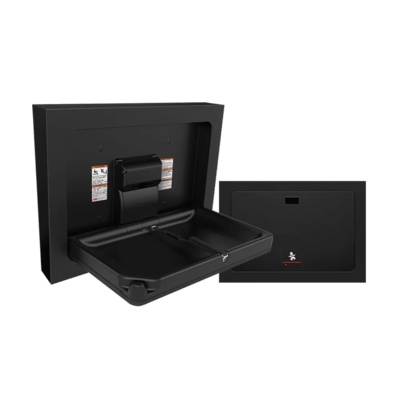 ASI Baby Changing Station, Horizontal Stainless Steel, Recessed Glass Solutions image 2