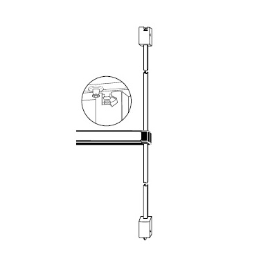 Adams Rite Special Order Surface Vertical Rod Exit Device with Cylinder Dogging Special Orders