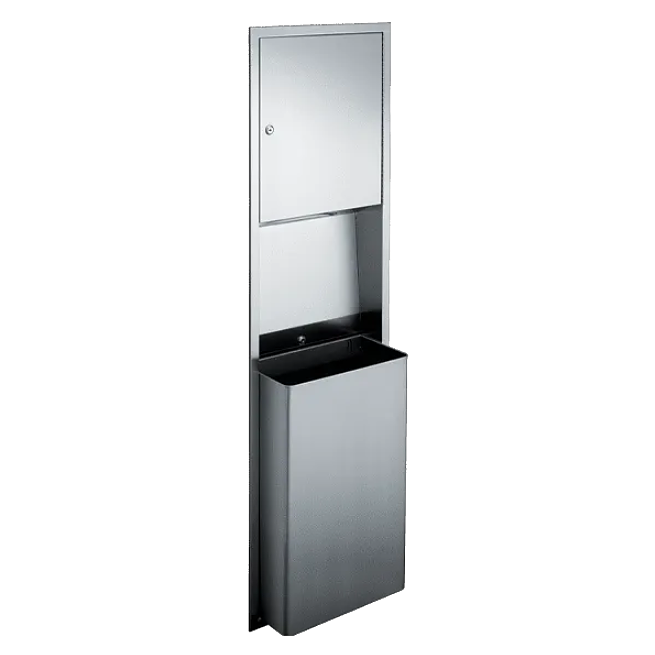 Paper Towel Disp. & Waste Receptacle - Multi, C-Fold - 12 gal. Recessed