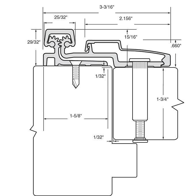Roton Standard Duty Full Surface Continuous Hinge Continuous Hinges
