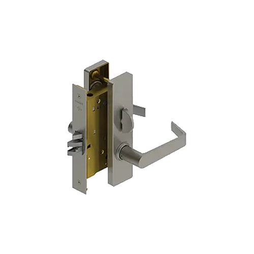 Hager Office Mortise Lock With Escutcheon Trim, No Cylinder, handed, requires SFIC Core Commercial Door Locks