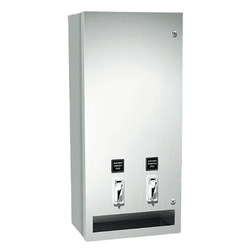 ASI Dual Napkin and Tampon Vendor, Surface Mounted Glass Solutions