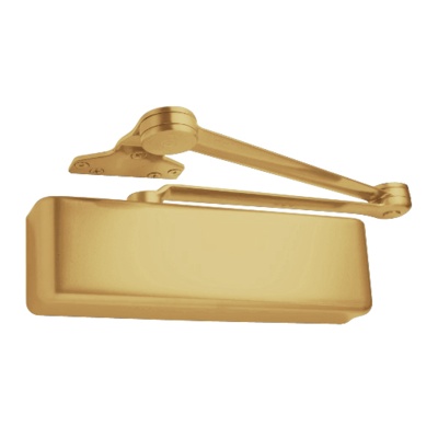 LCN XP Heavy Duty Door Closer with Polished Brass Finish Surface Mounted Closers