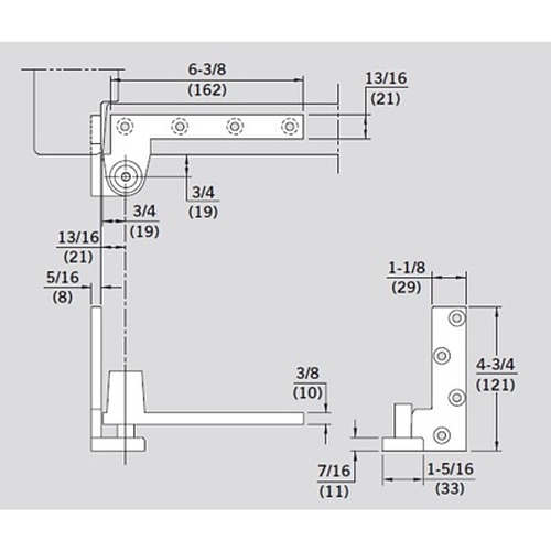 dormakaba Special Order 3/4 Offset Bottom Side Jamb Pivot Special Orders