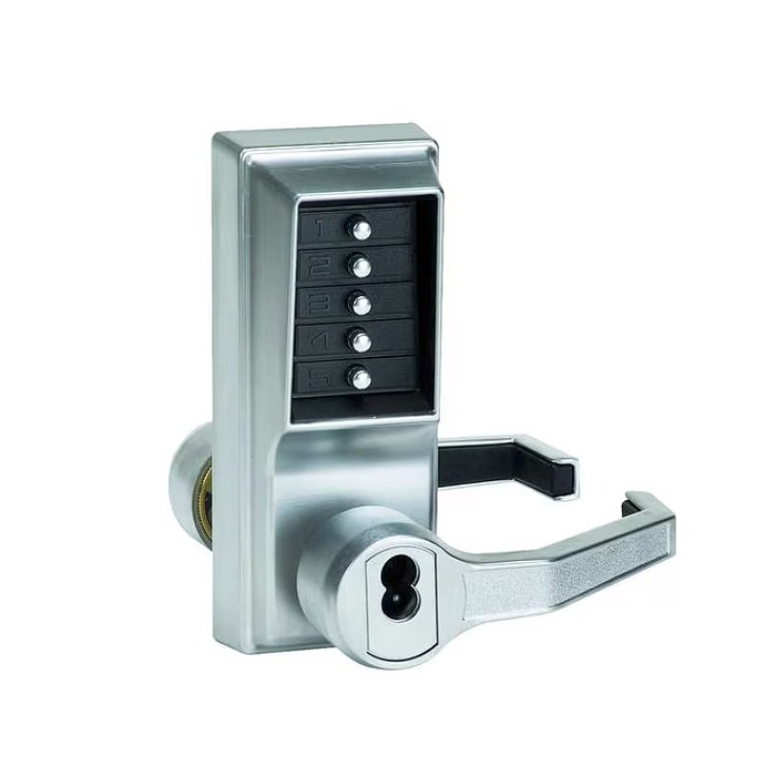 dormakaba Special Order Heavy Duty Mechanical Pushbutton Lever Lock with Key Override and Passage Mode Special Orders