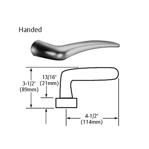 Sargent Special Order ETA Passage Lever trim for 8700/8900 Exit devices Special Orders