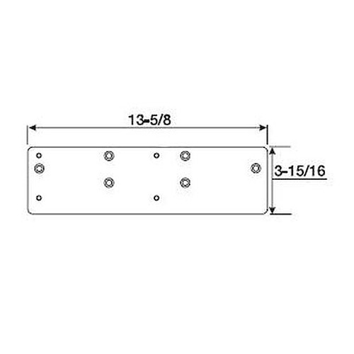 Norton Narrow Top Rail Drop Plate Surface Mounted Closers