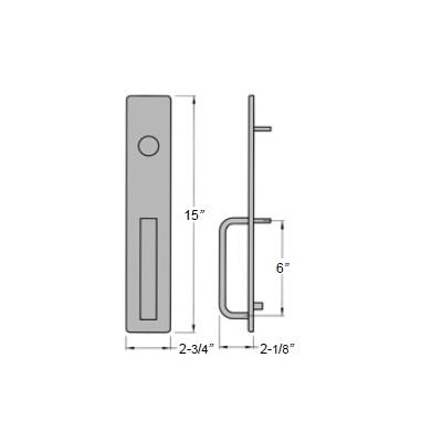 Precision Hardware Fire Rated Apex Rim Exit Device with Night Latch Pull Trim Exit Devices / Panic Bars image 4