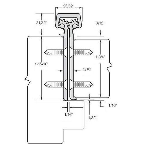 Roton Heavy Duty Concealed Leaf Continuous Hinge Continuous Hinges