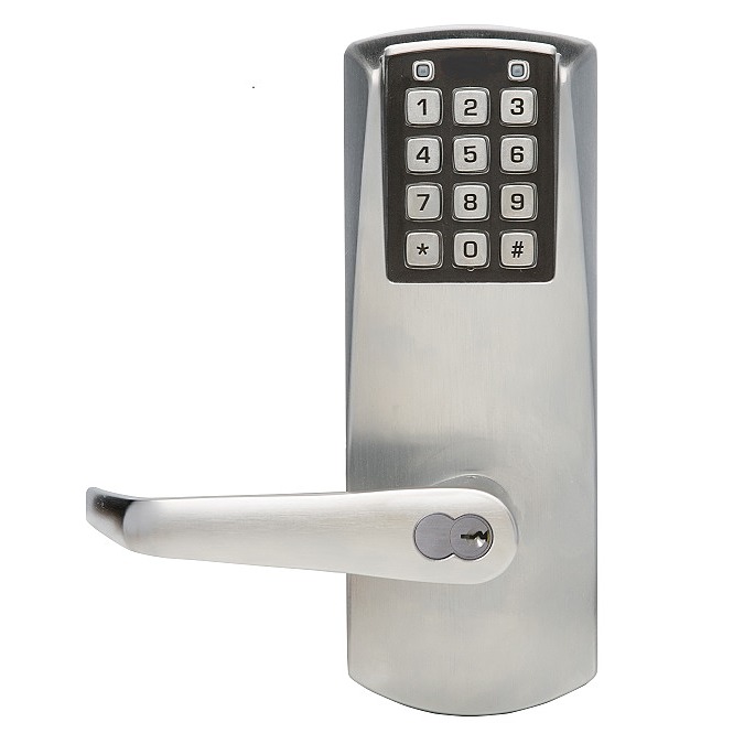 dormakaba E-Plex Electronic Pushbutton Lock with IC Core Key Override Keyless Door Locks