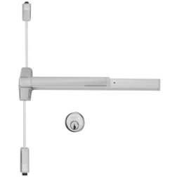 Von Duprin Surface Mounted Vertical Rod Device with Night Latch Trim Vertical Rod Exit Devices