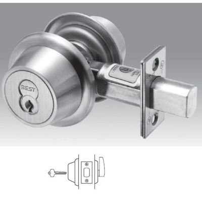 Best Heavy Duty Interchangeable Core Single Cylinder Deadbolt. 2-3/8Backset Commercial Door Locks