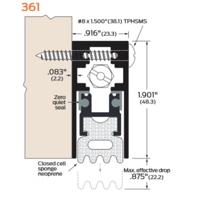 Zero International Special Order Heavy Duty Surface Automatic Door Bottom Special Orders