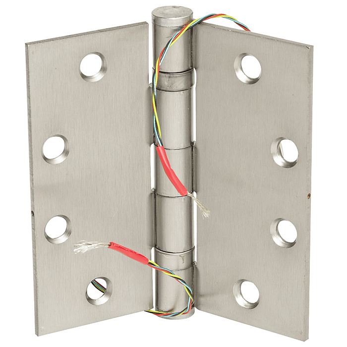 Qualified Command Access - Energy Transfer Hinge, 4-1/2 x 4-1/2, 5 Knuckle Standard Weight, 4-Wire, 26 Gauge, Satin Chromium Plated Finish Special Orders