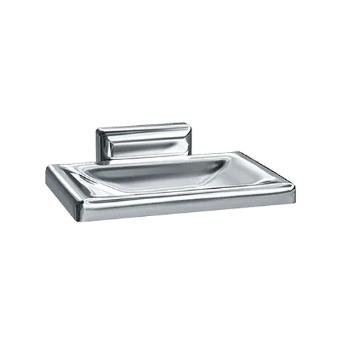 ASI Soap Dish, Surface Mounted, Chrome Plated Zamak Glass Solutions