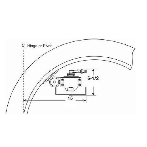Yale Adjustable Bracket for Arched or Circular Top Door Surface Mounted Closers
