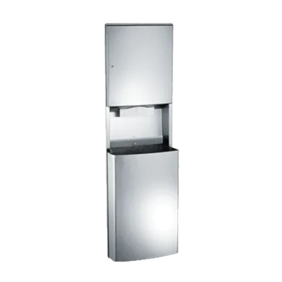 Paper Towel Dispenser / Removable 14.8 gal. Waste Receptacle - Multi, C-Fold - Recessed