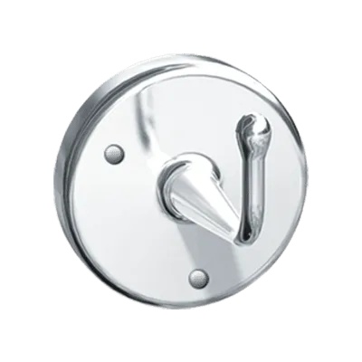 ASI Robe Hook, Heavy Duty, Surface Mounted, Concealed, Satin Chrome Plated Brass Glass Solutions image 2