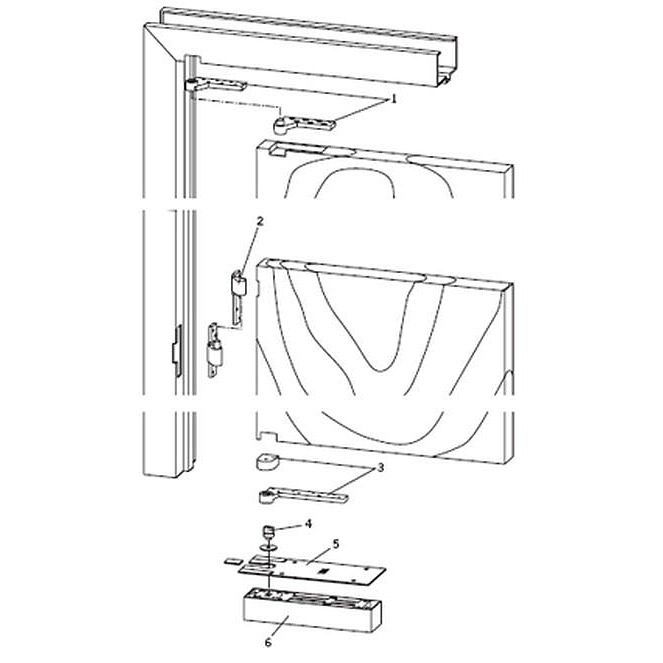 dormakaba 3/4 Offset Lead-Lined Doors Floor Closers