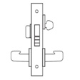 Sargent Dormitory or Exit Function Complete Mortise Lock with Lever and Decorative Plate Commercial Door Locks image 2