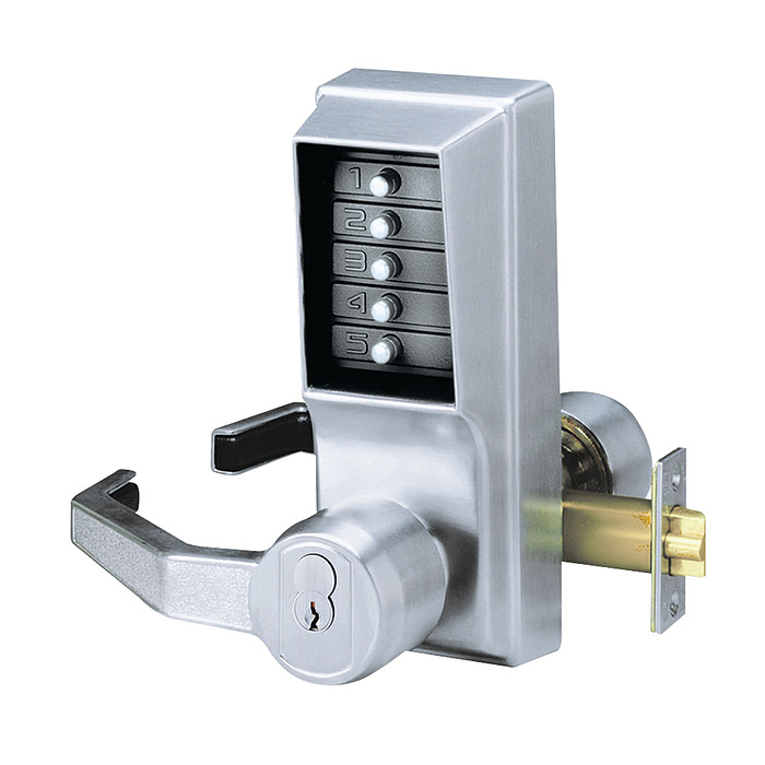 dormakaba Special Order Simplex Heavy Duty Mechanical Pushbutton Lever Lock with Passage Mode and Key Override Special Orders