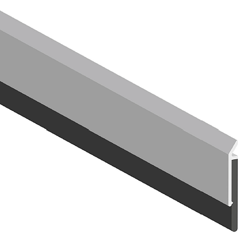 Neoprene Door Sweep - aluminum picture shown (you are ordering a black item)
