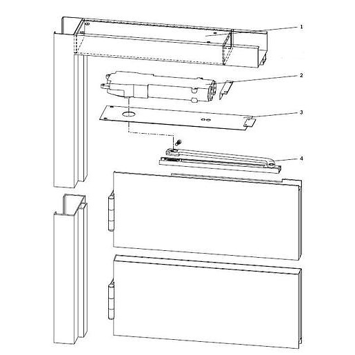 dormakaba Offset Slide Arm, Steel Door and Frame - Hinges/Pivots, Complete Overhead Closer Overhead Closers