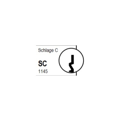 Schlage C Keyway Cylinder - Brass Face + $12.00